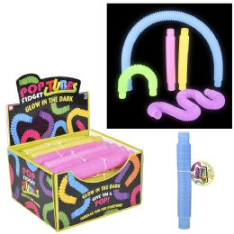 144 Bulk 9" Glow In The Dark Pop Fidget Tube