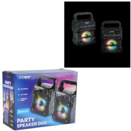 16 Bulk Coby Wireless LighT-Up Party Speaker 2 Pack