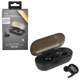 24 Bulk Black Wireless Ear Buds