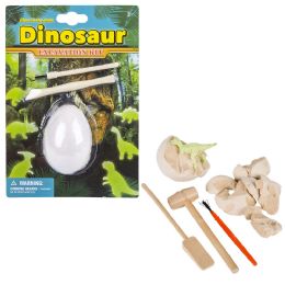 48 Bulk 4" Glow In Dark Dinosaur Dig Set