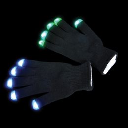 72 Bulk Black LighT-Up Glove
