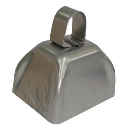 144 Bulk 3" Metallic Silver Cowbell