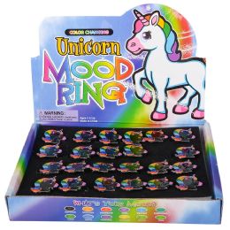 288 Bulk Unicorn Mood Ring 1" (24pcs/unit)