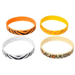 1200 Bulk Rubber Safari Print Bracelets