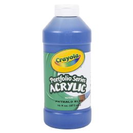 12 Bulk Crayola Acrylic Paint Bottle 16oz Phthalo Blue