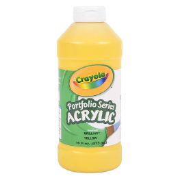12 Bulk Crayola Acrylic Paint Bottle 16oz Yellow