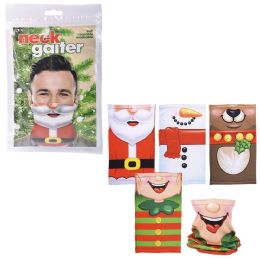 144 Bulk Christmas Neck Gaiter Assortment