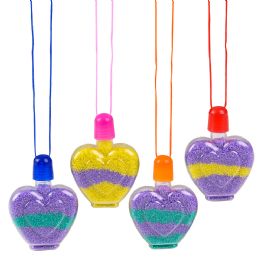 768 Bulk 3" Sand Art Heart Necklace 1oz (sand Not Included)