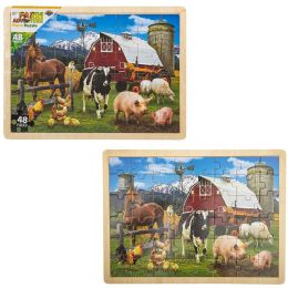 16 Bulk 15.75" X 11.75" 48pc Farm Puzzle