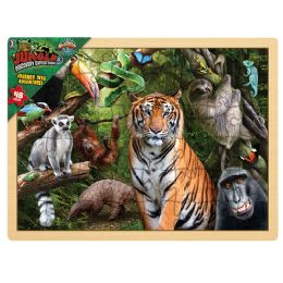 16 Bulk 15.75" X 11.75" 48pc Jungle Puzzle