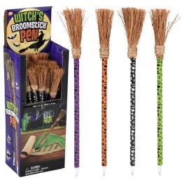 288 Bulk Witch's Broomstick Pen 8.5"