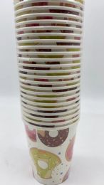 24 Bulk Donut Themed Paper Cups 9 Oz, 24 ct