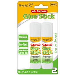 36 Bulk Glue Sticks - Washable .7oz Each 2 Pack