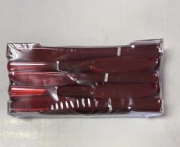 24 Bulk Red Plastic Premium Knives 50pcs