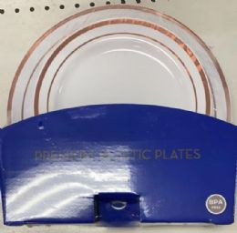 8 Bulk Rose Gold Plastic Premium Plates 50pcs