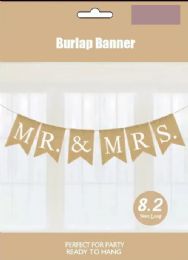 120 Bulk Mr And Mrs Burlap Banner 8.2ft