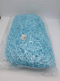 24 Bulk Light Blue Paper Shred Filler Gifts Wrapping 7.4 oz