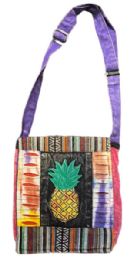 5 Bulk Pineapple Tie Dye Razor Cut Small Handmade Sling Bag