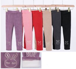 120 Bulk Kids' Fleece - Lined Leggings With Bunny Applique