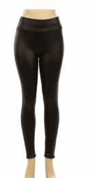 48 Bulk Women's Fleece - Lined Faux Leather Leggings