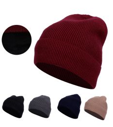 36 Bulk Unisex Warm Fleece Lined Knit Beanie
