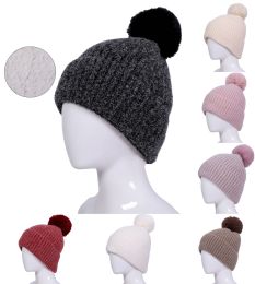 60 Bulk Textured PoM-Pom Beanie