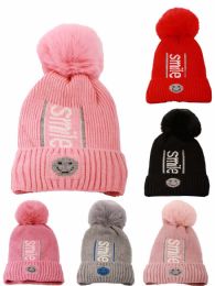 36 Bulk Kids' Smile Beanie