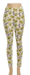 48 Bulk Women's Avocado Printed Leggings