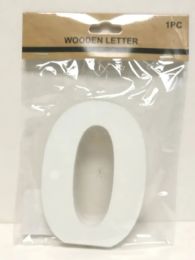 240 Bulk White Standing Wooden Number 0 5in