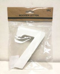 240 Bulk White Standing Wooden Number 7 5in