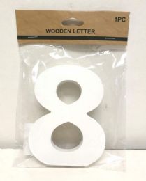 240 Bulk White Standing Wooden Number 8 5in