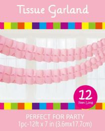 120 Bulk Light Pink 4 Leaves Tissue Garland