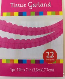 120 Bulk Fuchsia 4 Leaves Tissue Garland
