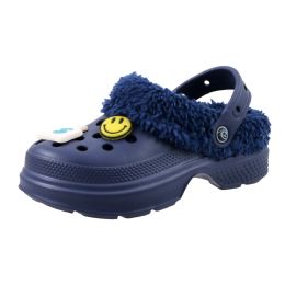 18 Bulk Kid's Fleece Lined  Clogs Navy