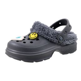 18 Bulk Kid's Fleece Lined  Clogs Gray