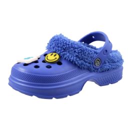 18 Bulk Kid's Fleece Lined  Clogs Royal