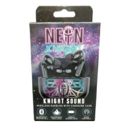 12 Bulk Neon Knight True Wireless Earbuds With Charging Case