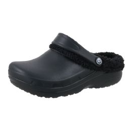 15 Bulk Women's Fleece Lined Clogs Black