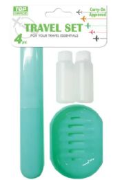 48 Bulk 4 Piece Assorted Travel Set Essential's
