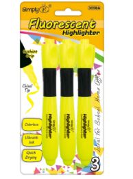 36 Bulk 3 Piece Yellow Highlighter