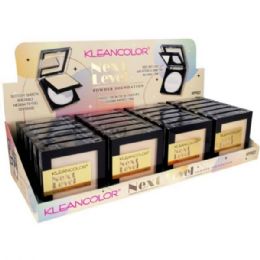 48 Bulk Kleancolor Next Level Powder Foundation In Fair To Light Shade Assortment In Display