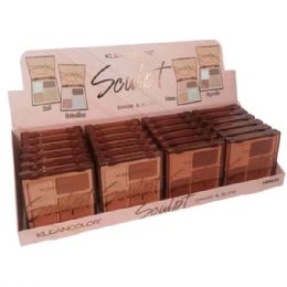 48 Bulk Kleancolor Sculpt Shade And Glow Eye Shadow Palette In 4 Assorted Color Combinations In Display