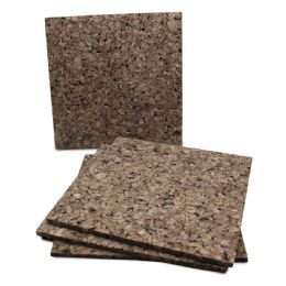 4 Bulk 12" X 12" Dark Cork Squares Tiles