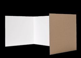 12 Bulk Corrugated Study Carrels, 12" X 48", White