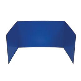 12 Bulk Corrugated Study Carrels, 12" X 48", Blue