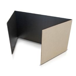 12 Bulk Corrugated Study Carrels, 12" X 48", Black