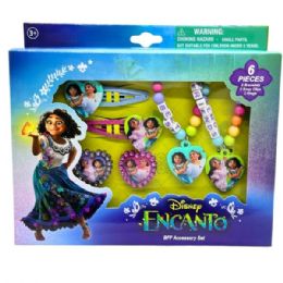 12 Bulk Encanto 6 Piece Jewelry Box Set With Bracelets Rings And Snap Hair Clips