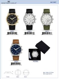 12 Bulk Men's Watch - 54874-B8 assorted colors