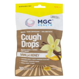 144 Bulk Cough Drops 30ct Vanilla Honey Mgc Health