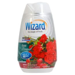 12 Bulk Air Freshener 7.8oz Solid Adjustable Wizard Rose Bouquet